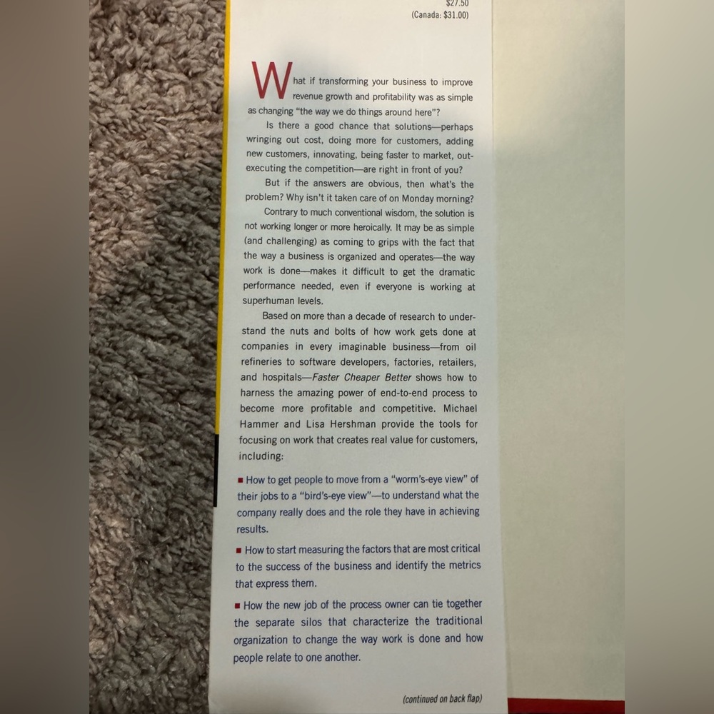 Faster Cheaper Better Book - Picture 4 of 5